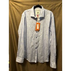 NWT A Fish Named Fred Button Up Long Sleeve Yellow Peppers Size Large